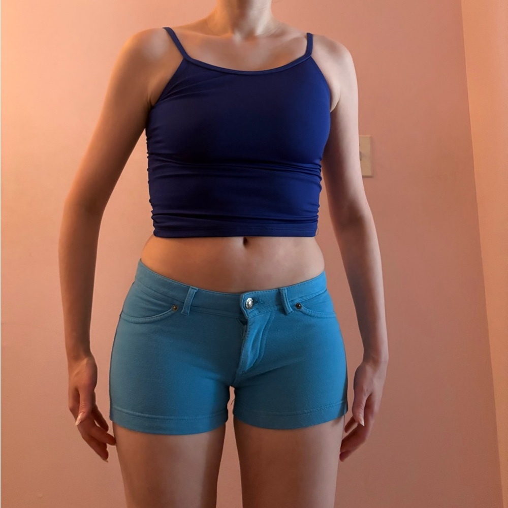 Vintage LaBijou blue shorts size small
